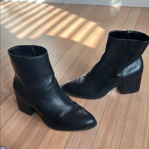 Kelly & Katie Sleek Black Ankle Booties